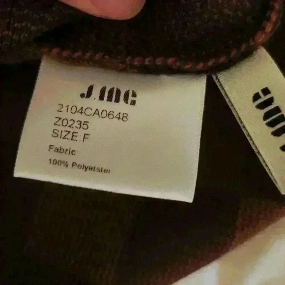 J.ING Korean Brown Beige Checked Checkered Knee Length Skirt Knit Designer Luxur - Picture 7 of 7